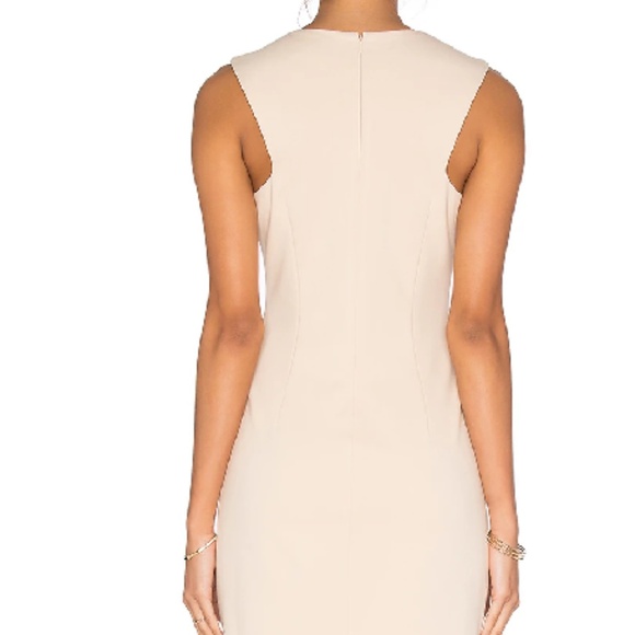 Blaque Label Plunging Neckline Mini Dress BLAQUE LABEL Size S Color- Sand - Picture 2 of 4